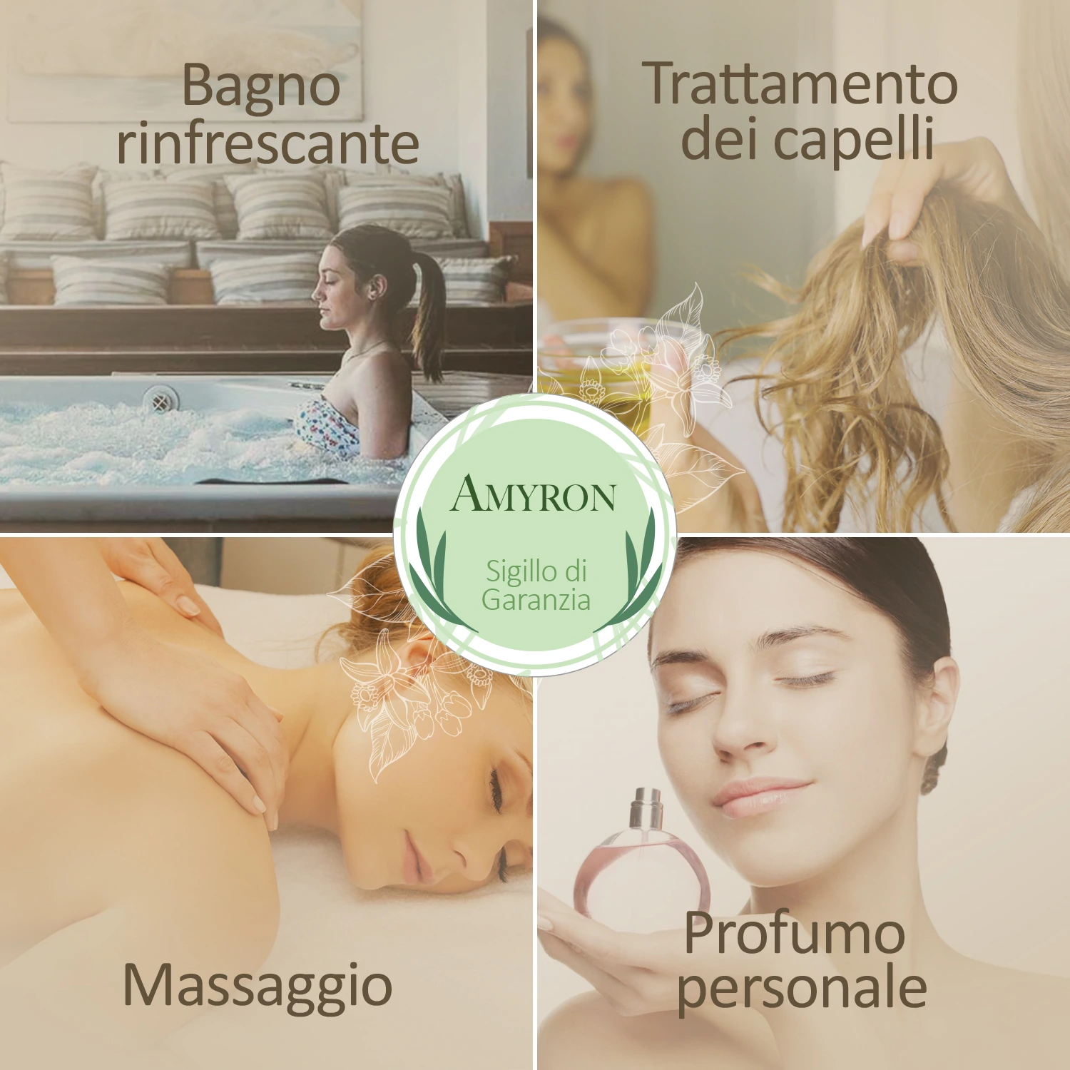 Usi dell’olio essenziale di Neroli per bagno rinfrescante, trattamento dei capelli, massaggio e profumo personale