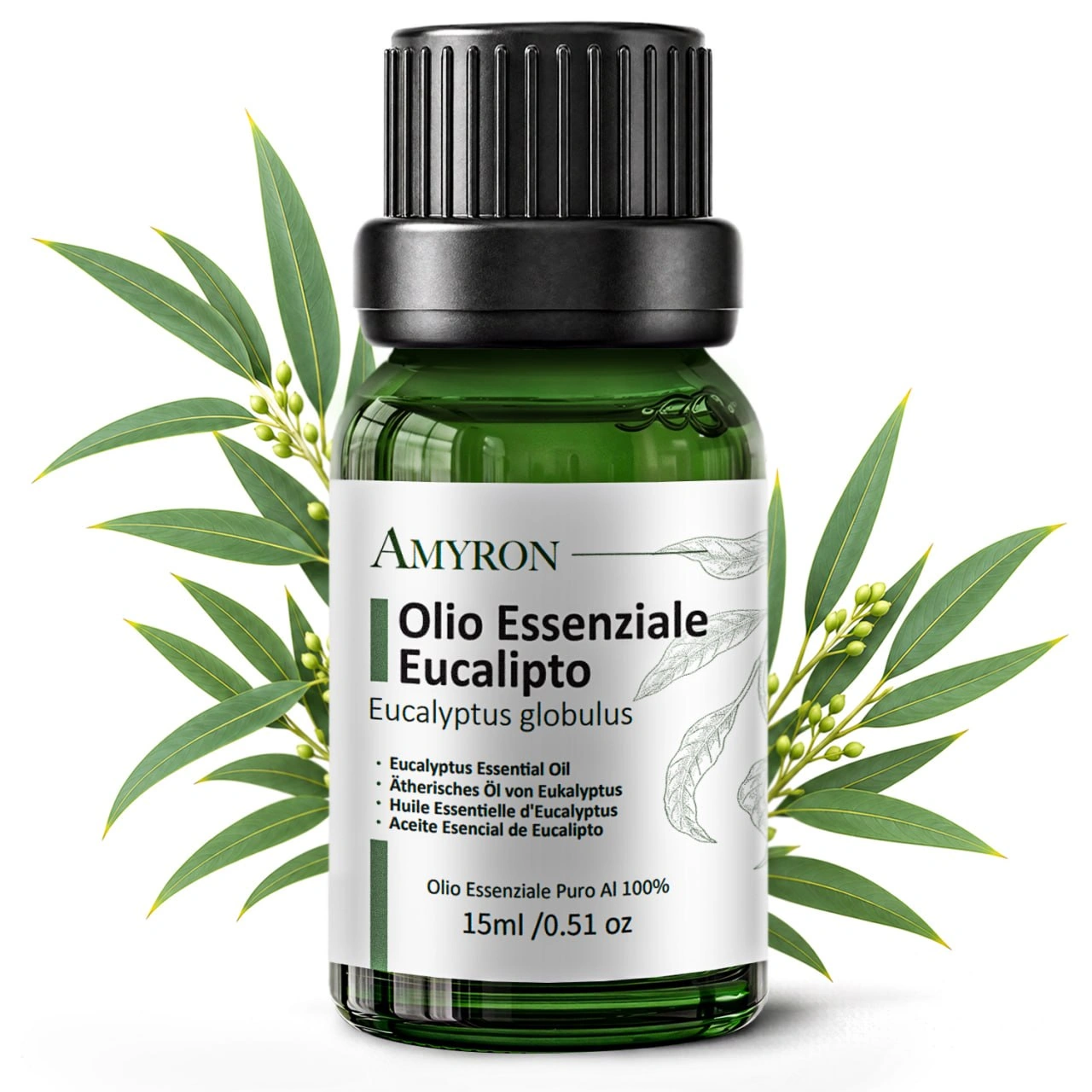 Olio essenziale di eucalipto Amyron 15 ml puro al 100% – Eucalyptus globulus