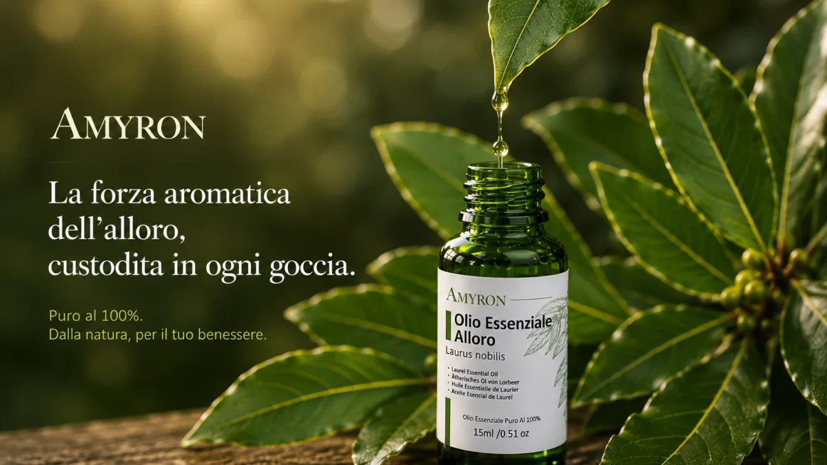 Gocce di olio essenziale di alloro puro AMYRON