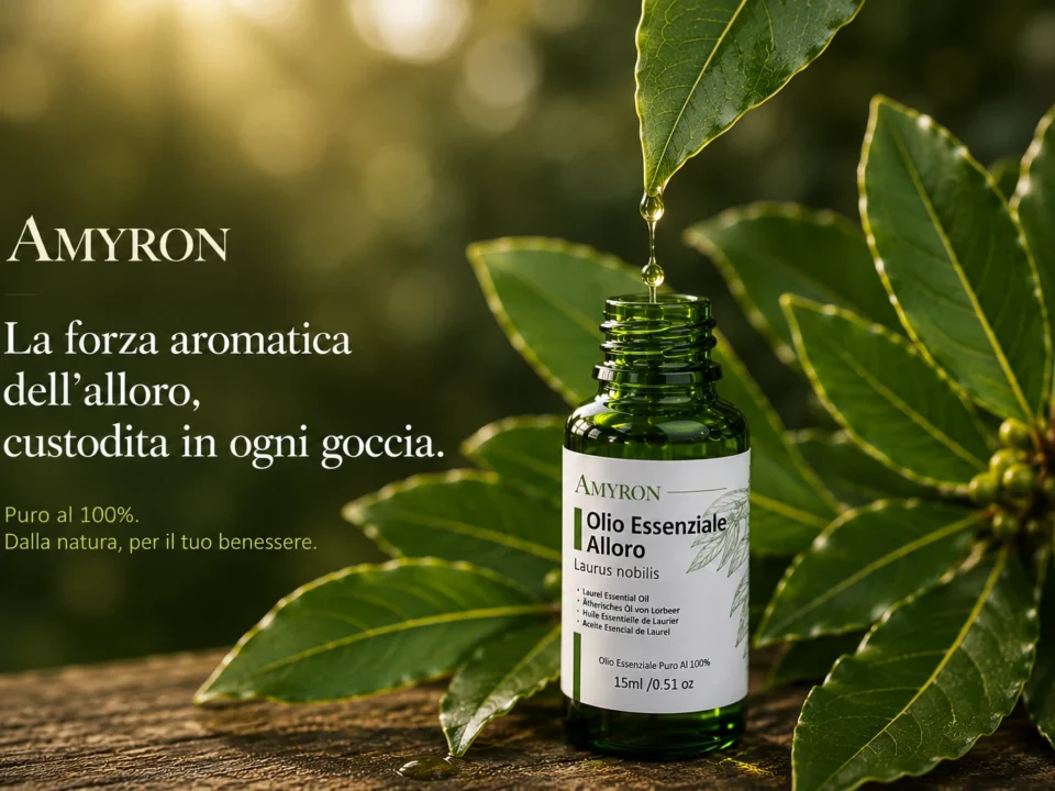 Gocce di olio essenziale di alloro puro AMYRON