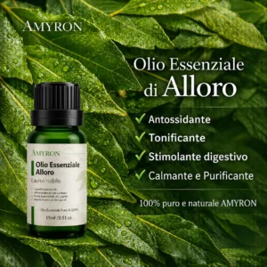 Benefici dell'olio essenziale di alloro puro e naturale AMYRON