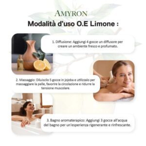 olio limone per aromaterapia