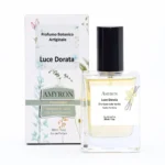 Profumo Luce Dorata AMYRON con olio essenziale di vaniglia, profumo naturale botanico da 30 ml con confezione