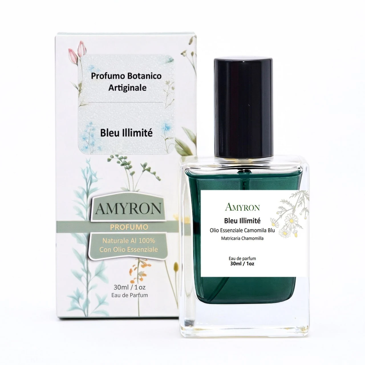 Profumo alla camomilla blu Bleu Illimité AMYRON 30 ml con confezione