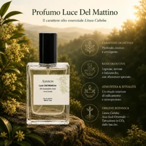 Profumo Luce Del Mattino AMYRON con olio essenziale di Litsea Cubeba e caratteristiche olfattive