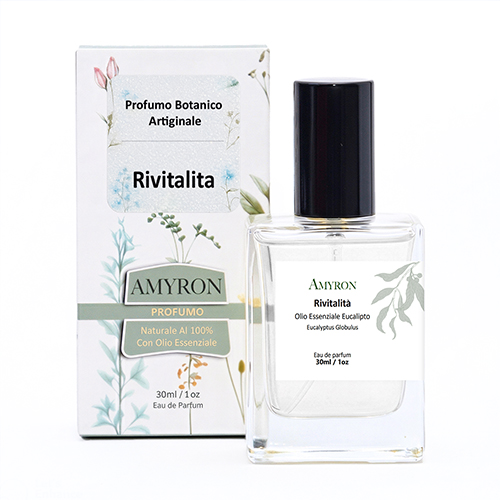 Profumo Rivitalità AMYRON con olio essenziale di eucalipto e fresche note aromatiche