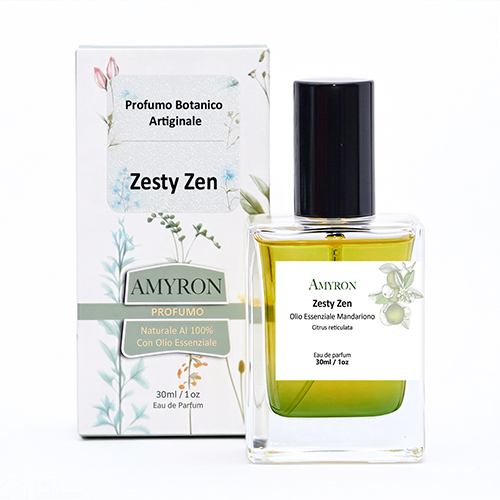Profumo Zesty Zen AMYRON con olio essenziale di mandarino verde e fresche note agrumate