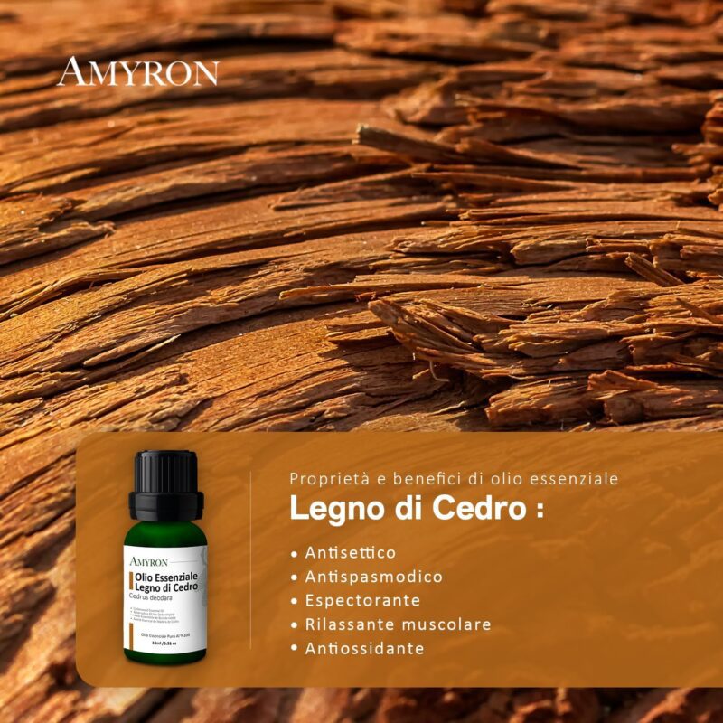 olio essenziale di legno di cedro aromaterapia