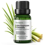 Olio essenziale di Citronella AMYRON puro da 15 ml con foglie e steli