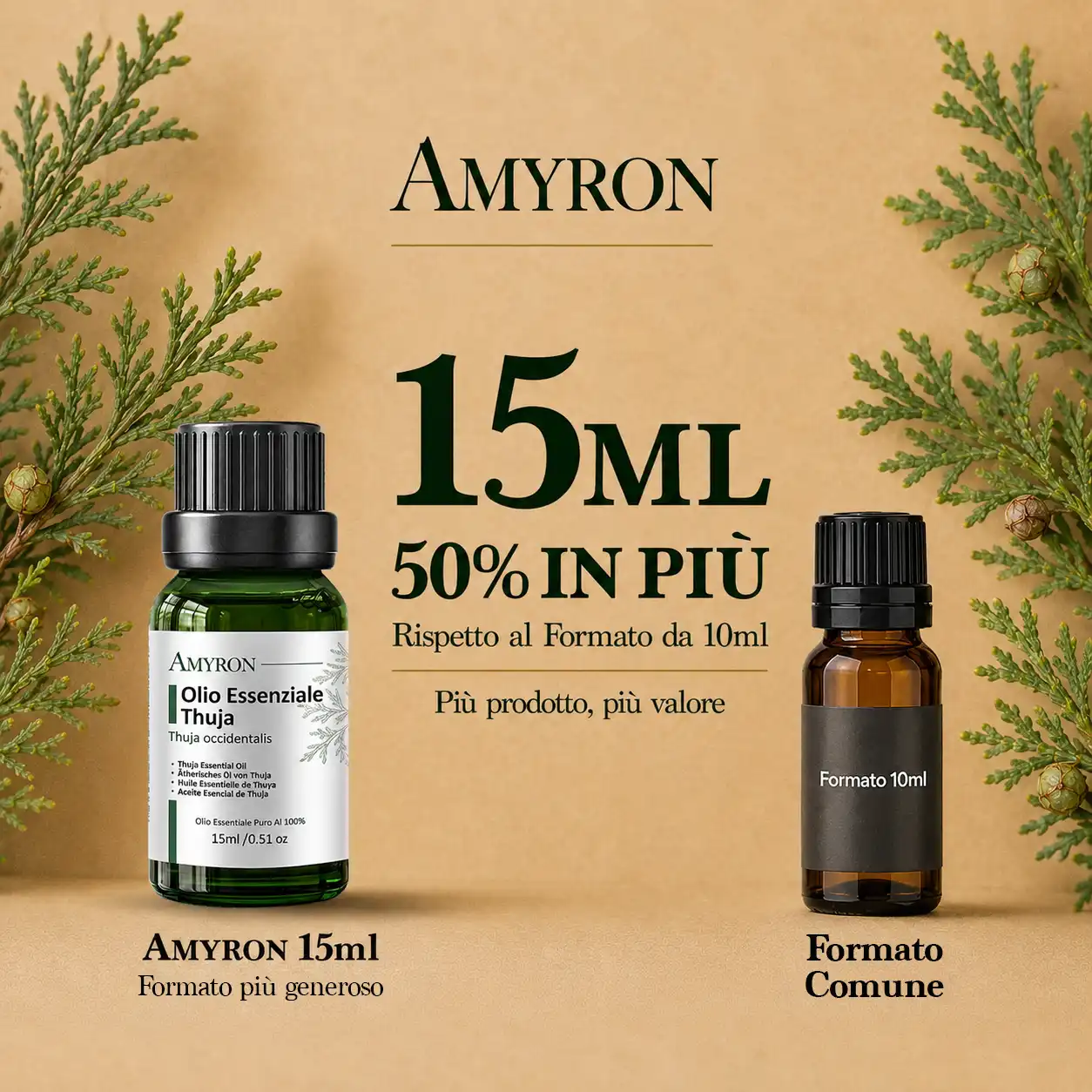 Thuja AMYRON essenza botanica naturale per aromaterapia e rituali aromatici