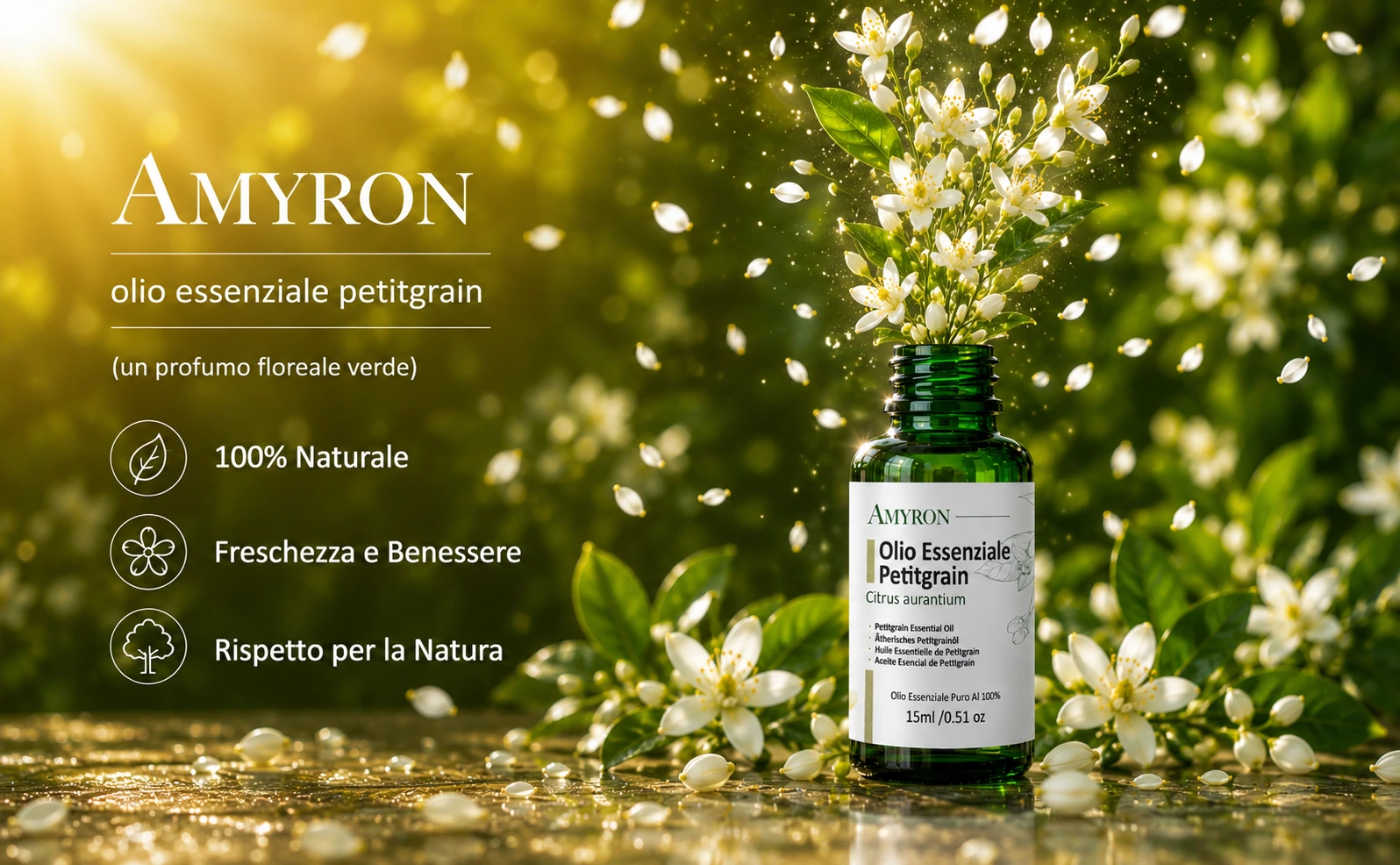 Aromaterapia con olio essenziale di Petitgrain AMYRON