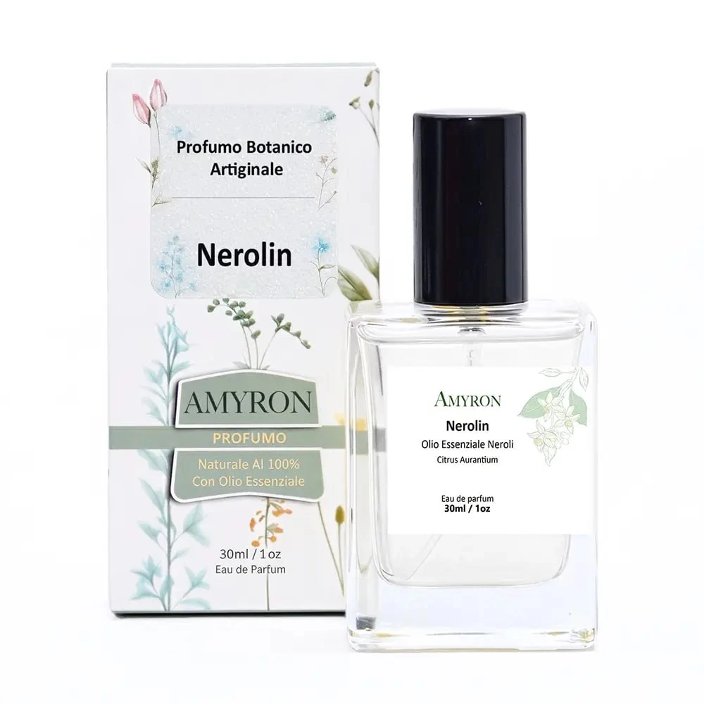 Profumo Nerolin AMYRON con neroli, profumo naturale botanico da 30 ml con confezione