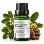 Olio essenziale di Copaiba puro AMYRON da 15 ml con foglie e frutti di Copaifera officinalis